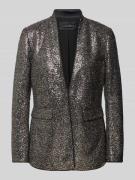 comma Blazer mit Paillettenbesatz in Silber, Größe 34