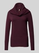 Soyaconcept Strickpullover mit Rollkragen Modell 'Dollie' in Bordeaux,...