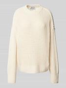 JAKE*S STUDIO WOMAN Oversized Strickpullover mit Strukturmuster in Ecr...