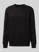 Tommy Hilfiger Sweatshirt mit Logo-Stitching in Black, Größe L