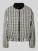 Only Comfort Fit College-Jacke aus Bouclé in Hahnentritt-Musterung Mod...