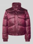 Pepe Jeans Steppjacke mit Stehkragen Modell 'FLORA' in Aubergine, Größ...