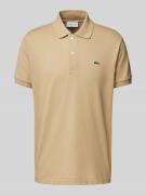 Lacoste Regular Fit Poloshirt mit Label-Patch in Beige, Größe L