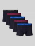 Tommy Hilfiger Trunks mit elastischem Logo-Bund im 5er-Pack in Marine,...