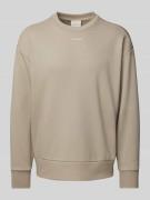 CK Calvin Klein Oversized Sweatshirt mit Label-Print in Khaki, Größe L