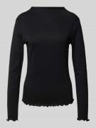 OPUS Longsleeve mit Rundhalsausschnitt Modell 'Soninchen' in Black, Gr...