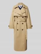 Tommy Jeans Trenchcoat mit Bindegürtel in Beige, Größe L