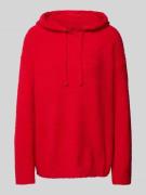 Jake*s Casual Hoodie aus Teddyfell in Rot, Größe L