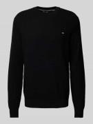 Christian Berg Men Strickpullover mit Logo-Stitching in Black, Größe 3...