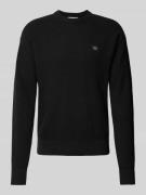 Calvin Klein Jeans Strickpullover mit Label-Patch in Black, Größe L