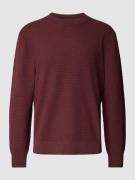 ARMANI EXCHANGE Strickpullover mit Strukturmuster in Bordeaux, Größe M