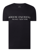 ARMANI EXCHANGE T-Shirt mit Logo-Print in Dunkelblau, Größe L