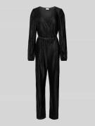 Vila Jumpsuit mit V-Ausschnitt Modell 'PLUSA' in Black, Größe L