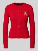 Lauren Ralph Lauren Strickcardigan mit Zopfmuster Modell 'RALHAN' in R...