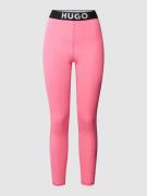 HUGO Leggings mit elastischem Logo-Bund Modell 'Ninderella' in Neon Pi...