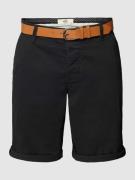 Redefined Rebel Chinoshorts inklusive Gürtel Modell 'Mike' in Black, G...