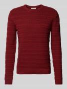 Tom Tailor Regular Fit Strickpullover aus reiner Baumwolle mit Strickm...