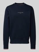 Tommy Hilfiger Sweatshirt mit Label-Print in Marine, Größe L