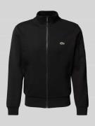 Lacoste Sweatjacke mit Label-Badge in Black, Größe L