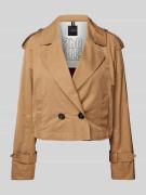 Marc Cain Cropped Jacke mit Reverskragen in Camel, Größe 34