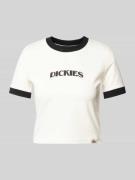 Dickies Cropped T-Shirt mit Label-Print in Hellblau, Größe L