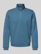 Jack & Jones Sweatshirt mit Troyer-Kragen Modell 'BRADLEY' in Ocean, G...