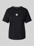 BOSS T-Shirt mit Logo-Stitching Modell 'Elpha' in Black, Größe L