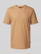 BOSS T-Shirt mit geripptem Rundhalsausschnitt Modell 'TIBURT' in Beige...