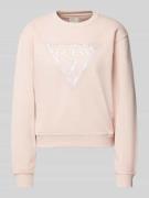 Guess Sweatshirt mit Label-Stitching Modell 'PYTHON' in Rosa, Größe L