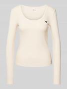 Guess Activewear Longsleeve mit Label-Detail Modell 'COLETTE' in Ecru,...