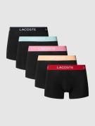 Lacoste Trunks mit elastischem Logo-Bund im 5er-Pack in Black, Größe S