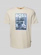 BOSS Orange T-Shirt mit Label- und Motiv-Print Modell 'mextour' in Bei...