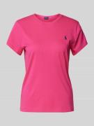 POLO RALPH LAUREN T-Shirt mit Logo-Stitching in Pink, Größe L