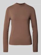 Someday Longsleeve aus Viskose mit Stehkragen Modell 'Karinn' in Hazel...