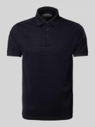 Emporio Armani Slim Fit Poloshirt mit Label-Print in Marine, Größe L