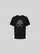 Moose Knuckles T-Shirt mit Label-Print in Black, Größe M