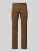 BOSS Orange Slim Fit Chino mit seitlichen Eingrifftaschen in Khaki, Gr...