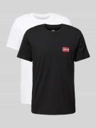 Levi's® T-Shirt aus reiner Baumwolle im 2er-Pack in Black, Größe L