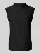 Gina Tricot Top mit Plisseefalten in Black, Größe XS