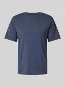 Jack & Jones T-Shirt mit geripptem Rundhalsausschnitt in Marine Melang...