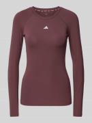 ADIDAS SPORTSWEAR Longsleeve mit Logo-Print in Aubergine, Größe L