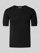 REVIEW Strickshirt mit Rundhalsausschnitt in Black, Größe L