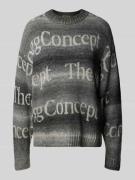 TheJoggConcept Strickpullover mit Label-Stitching Modell 'OBI' in Anth...