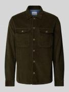 Jack & Jones Regular Fit Cordhemd mit Brustpattentaschen Modell 'EDDIE...