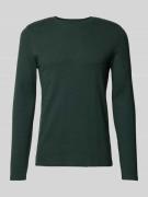 MCNEAL Longsleeve mit geripptem Rundhalsausschnitt in Bottle Melange, ...