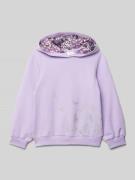 s.Oliver RED LABEL Hoodie mit Glitzer-Print in Lavender, Größe 116