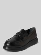 Karl Lagerfeld Loafers aus Leder mit Label-Applikation in Black, Größe...