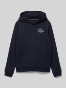 Tommy Hilfiger Teens Hoodie mit Label-Stitching in Marine, Größe 140