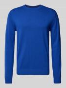 Tom Tailor Strickpullover mit Label-Stitching Modell 'BASIC' in Royal,...