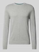 Tom Tailor Strickpullover mit Label-Stitching Modell 'BASIC' in Hellgr...